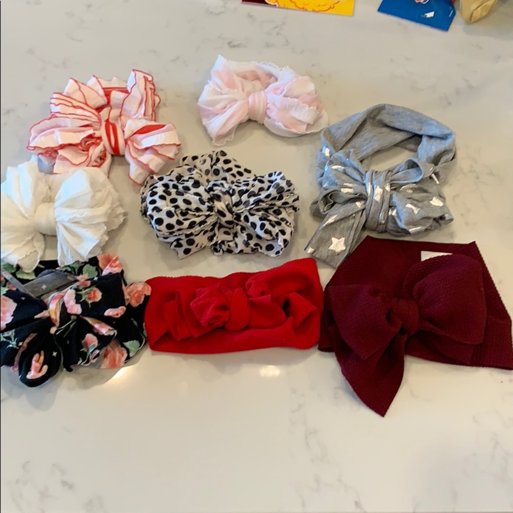 Lot of little girl headwrap bows